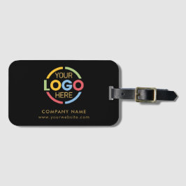 Minimal Black Gold Corporate Business Logo Bagagelabel