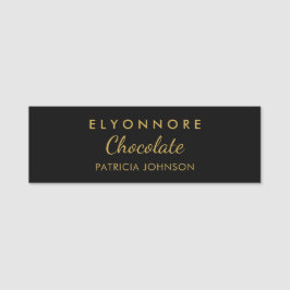 Minimal Black Gold Custom Staff Naamplaatje