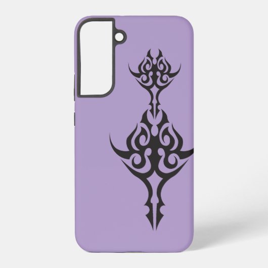 Minimal Black Ink Tattoo Style Artwork Samsung Galaxy Hoesje (Achterkant)