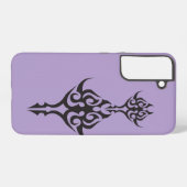 Minimal Black Ink Tattoo Style Artwork Samsung Galaxy Hoesje (Achterkant horizontaal)