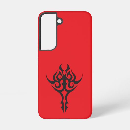 Minimal Black Ink Tattoo Style Artwork Samsung Galaxy Hoesje (Achterkant)