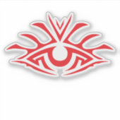 Minimal Black Ink Tattoo Style Artwork Sticker (Voorkant)