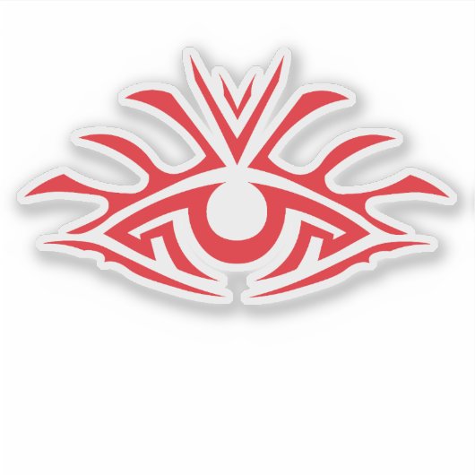 Minimal Black Ink Tattoo Style Artwork Sticker (Voorkant)