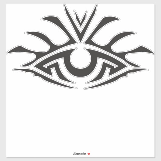 Minimal Black Ink Tattoo Style Artwork Sticker (Vel)