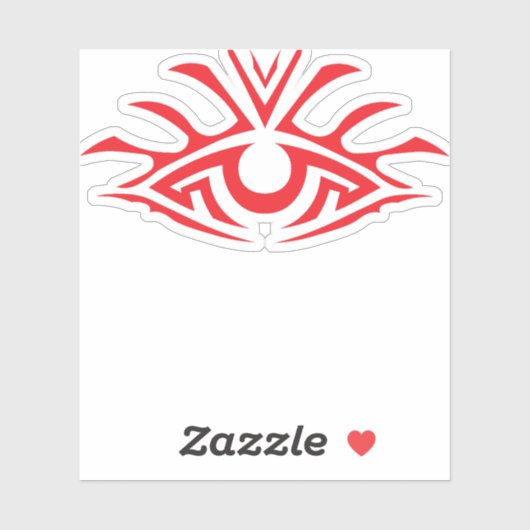 Minimal Black Ink Tattoo Style Artwork Sticker (Vel)