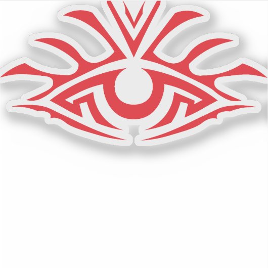 Minimal Black Ink Tattoo Style Artwork Sticker (Voorkant)