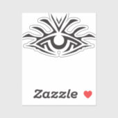 Minimal Black Ink Tattoo Style Artwork Sticker (Vel)