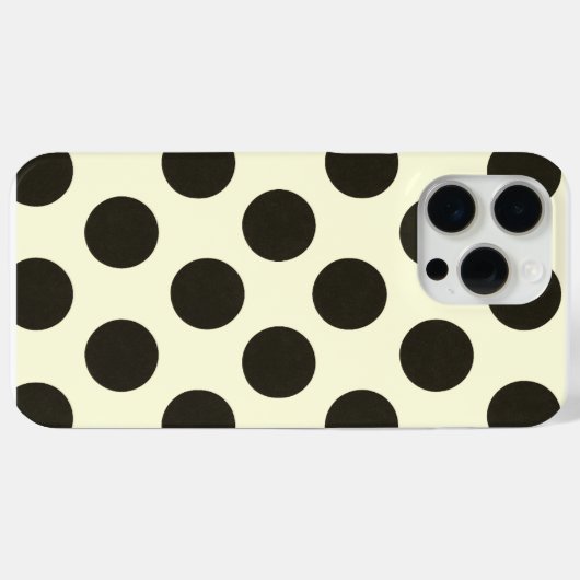 Minimal Black Polka Dot Pattern Case-Mate iPhone Case (Achterkant (horizontaal))