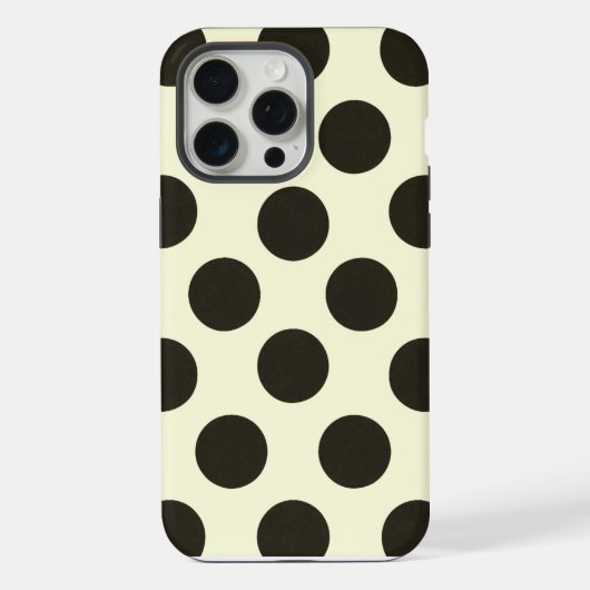 Minimal Black Polka Dot Pattern iPhone Hoesje (Achterkant)