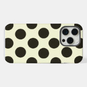 Minimal Black Polka Dot Pattern iPhone Hoesje (Achterkant horizontaal)