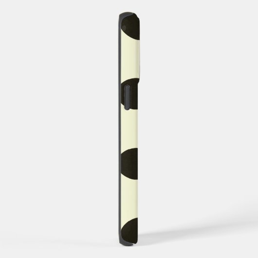 Minimal Black Polka Dot Pattern iPhone Hoesje (Rechterkant)