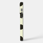 Minimal Black Polka Dot Pattern iPhone Hoesje (Linkerkant)