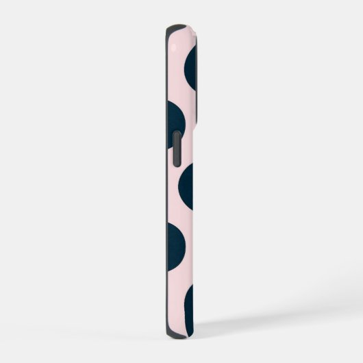 Minimal Black Polka Dot Pattern iPhone Hoesje (Rechterkant)