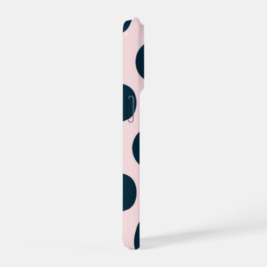 Minimal Black Polka Dot Pattern iPhone Hoesje (Rechterkant)