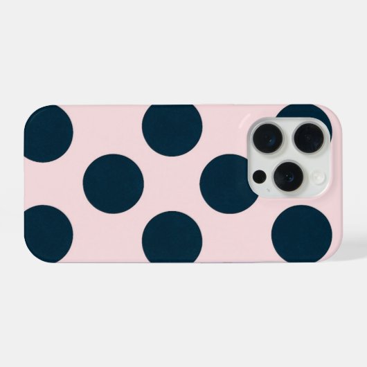 Minimal Black Polka Dot Pattern iPhone Hoesje (Achterkant horizontaal)
