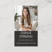 Minimal Black Slate Stone Professional Photo Visitekaartje (Voorkant)