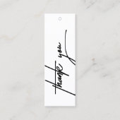 Minimal Black & White Bedankt Label Kleding Label (Voorkant)