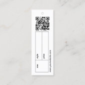 Minimal Black & White Bedankt Label Kleding Label (Achterkant)