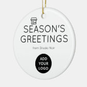 Minimal Black & White Boutique Ornament (Links)