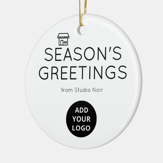 Minimal Black & White Boutique Ornament (Links)