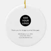 Minimal Black & White Boutique Ornament (Achterkant)