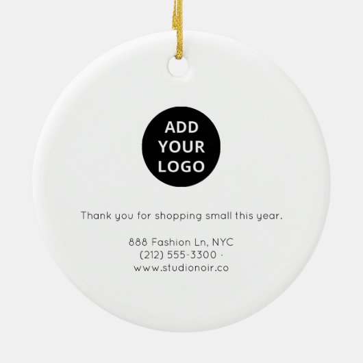 Minimal Black & White Boutique Ornament (Achterkant)