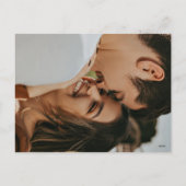 Minimal Black White Calligraphy Wedding Invitation Feestdagenkaart (Achterkant)