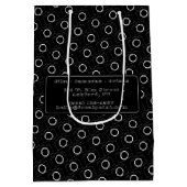 Minimal Black & White Camera Pattern Photography Medium Cadeauzakje (Achterkant)