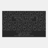  Minimal Black & White Camera Pattern Photography Rechthoekige Sticker (Voorkant)