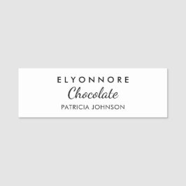 Minimal Black White Custom Staff Naamplaatje