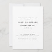 Minimal Black White Script Photo Graduation Party Kaart (Achterkant)