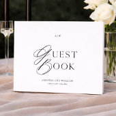 Minimal Black & White Wedding Guest Book Gastenboek