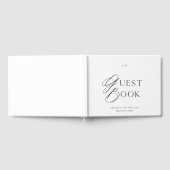 Minimal Black & White Wedding Guest Book Gastenboek (Volledig)