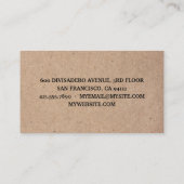 Minimal Black Yoga Instructor Professional Logo Visitekaartje (Achterkant)