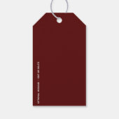 Minimal BLESSED | Deep Red Holiday Cadeaulabel (Achterkant)