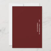 Minimal BLESSED | Deep Red Holiday Greeting Card Feestdagenkaart (Achterkant)