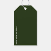 Minimal BLESSED | Forest Green Holiday Cadeaulabel (Achterkant)