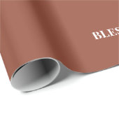 Minimal BLESSED | Terracotta Holiday Cadeaupapier (Rol Hoek)