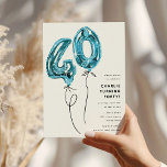 Minimal Blue 40 Balloon 40th Birthday Party Kaart<br><div class="desc">Nodig vrienden en familie uit voor een 40e verjaardagsfeest met dit minimalistische ontwerp. Met blauw helium nummer 40 ballonnen op een klassieke witte achtergrond en een eenvoudige sjabloon die eenvoudig aan te passen is met uw eigen evenementdetails.</div>