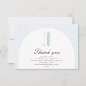 Minimal Blue-bedankkaart Bedankkaart (Voorkant)