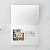 Minimal Blue Border Foto Elegant Kerstmis Feestdagen Kaart (Binnen)