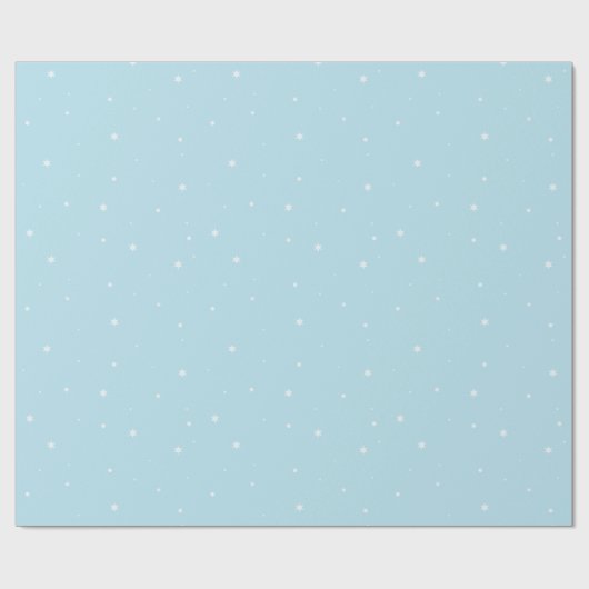 Minimal Blue Christmas Wrapping Paper  Cadeaupapier (Vlak)