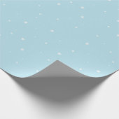 Minimal Blue Christmas Wrapping Paper  Cadeaupapier (Hoek)