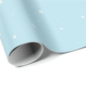 Minimal Blue Christmas Wrapping Paper  Cadeaupapier (Rol Hoek)