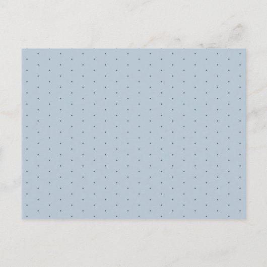 Minimal Blue & Cream Waterverf Initialen bruiloft Uitnodiging Briefkaart (Achterkant)