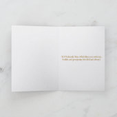 Minimal Blue & Gold Mosque Skyline Eid Mubarak  Kaart (Binnen)