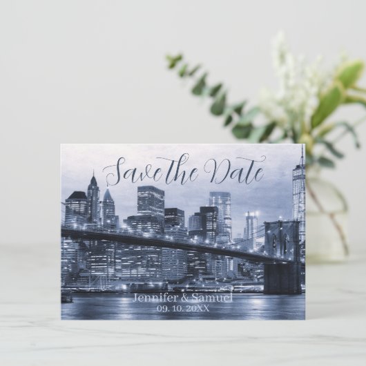 Minimal Blue NYC Design (Staand voorkant)