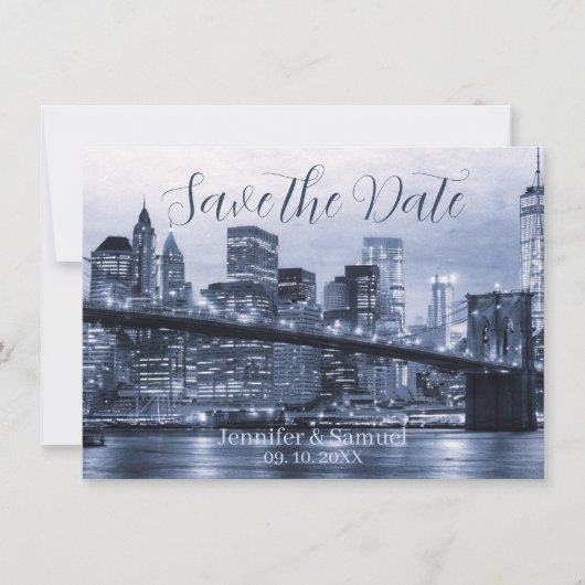 Minimal Blue NYC Design (Voorkant)