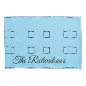 Minimal Blue Personalized Geometric Simple Bedding Kussensloop (Voorkant)