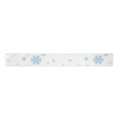 Minimal Blue Snowflakes Holiday Satin Ribbon Satijnen Lint (Voorkant)